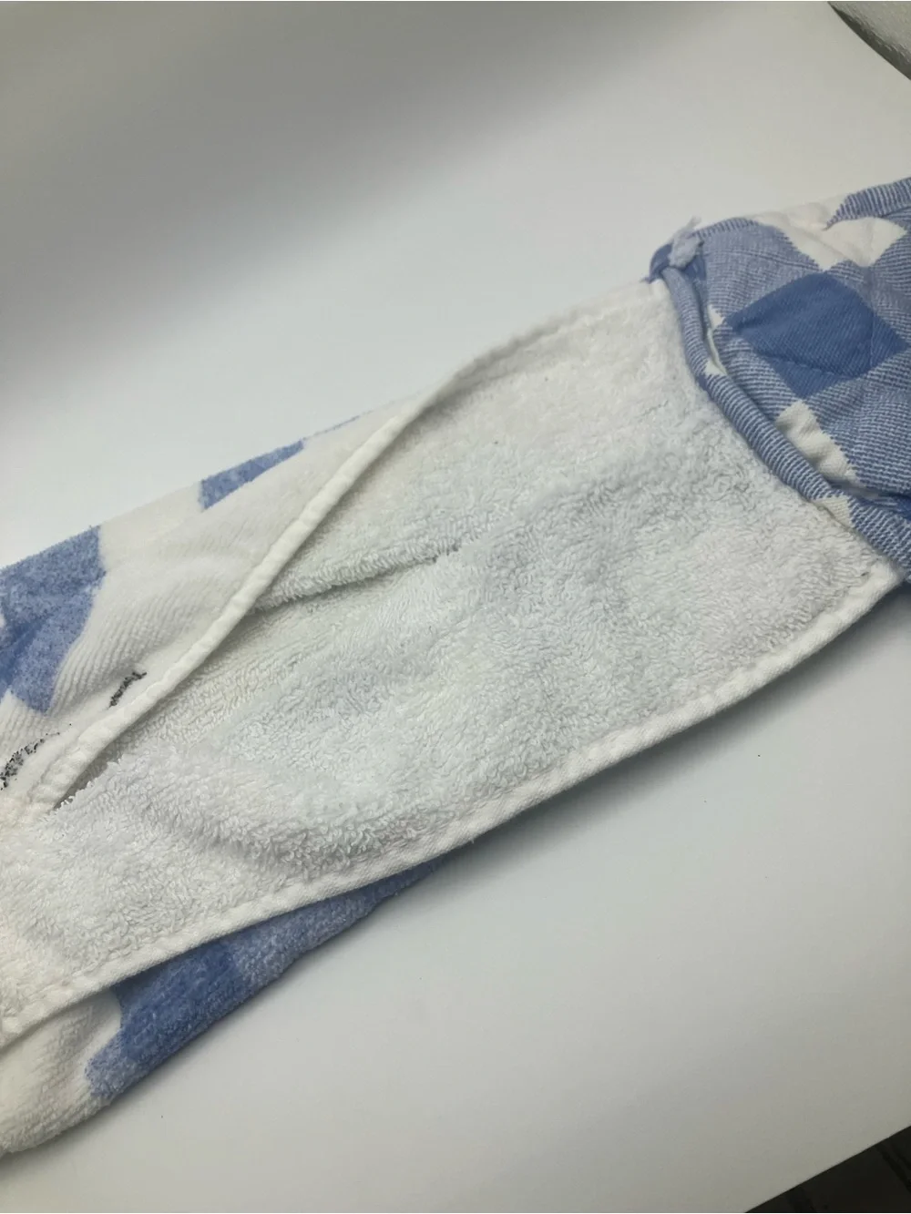Vintage Goose Kitchen Towels White Goose Motif Knit top, checkered print